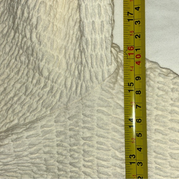 Anthropologie Smocked Bell-Sleeve Top Ivory Women’s Sz M. EUC - Picture 10 of 12